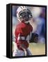 8 Year Old Boys Playing Football-null-Framed Stretched Canvas