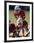 8 Year Old Boys Playing Football-null-Framed Photographic Print