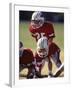 8 Year Old Boys Playing Football-null-Framed Photographic Print