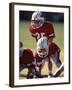 8 Year Old Boys Playing Football-null-Framed Photographic Print