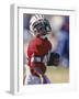 8 Year Old Boys Playing Football-null-Framed Photographic Print