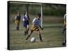 8 Year Old Girl in Action Durring Soccer Game, Lakewood, Colorado, USA-null-Stretched Canvas