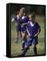 8 Year Old Girl in Action Durring Soccer Game, Lakewood, Colorado, USA-null-Framed Stretched Canvas