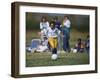 8 Year Old Girl in Action Durring Soccer Game, Lakewood, Colorado, USA-null-Framed Photographic Print