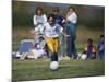 8 Year Old Girl in Action Durring Soccer Game, Lakewood, Colorado, USA-null-Mounted Photographic Print