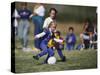 8 Year Old Girls in Action Durring Soccer Game, Lakewood, Colorado, USA-null-Stretched Canvas