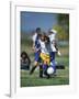 8 Year Old Girls in Action Durring Soccer Game, Lakewood, Colorado, USA-null-Framed Photographic Print