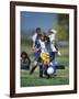 8 Year Old Girls in Action Durring Soccer Game, Lakewood, Colorado, USA-null-Framed Photographic Print