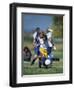 8 Year Old Girls in Action Durring Soccer Game, Lakewood, Colorado, USA-null-Framed Photographic Print