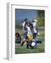 8 Year Old Girls in Action Durring Soccer Game, Lakewood, Colorado, USA-null-Framed Photographic Print