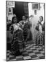 8-Year Old Gypsy Dancer with Her Parents-null-Mounted Photographic Print