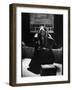 80 Year Old Street Musician Lylah Tiffany Playing the Accordion and Begging Outside Carnegie Hall-Alfred Eisenstaedt-Framed Photographic Print