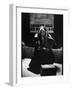 80 Year Old Street Musician Lylah Tiffany Playing the Accordion and Begging Outside Carnegie Hall-Alfred Eisenstaedt-Framed Photographic Print