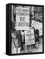 800 women strikers for peace on 47th Street near the UN Building in New York, 1962-null-Framed Stretched Canvas