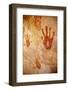 800-Year-Old Pueblo Indian Hand Murals Still Vibrant in the Grand Gulch in Southern Utah-Ben Herndon-Framed Photographic Print