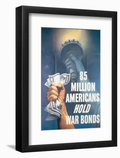 85 Million Americans Hold War Bonds-E^ Melbourne Brindle-Framed Art Print