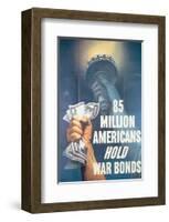 85 Million Americans Hold War Bonds-E^ Melbourne Brindle-Framed Art Print