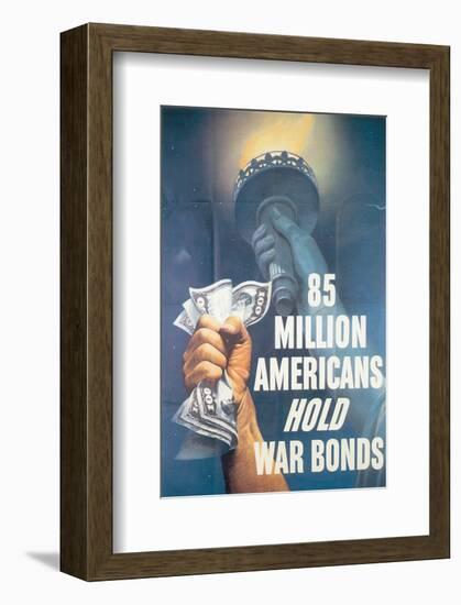 85 Million Americans Hold War Bonds-E^ Melbourne Brindle-Framed Art Print