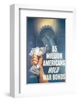 85 Million Americans Hold War Bonds-E^ Melbourne Brindle-Framed Art Print