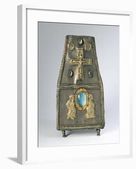 8th-9th Century Purse Shaped Gilt Silver Reliquary with Embossed Decorations-null-Framed Giclee Print