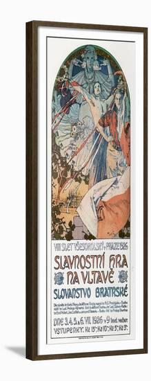 8th Sokol Festival in Prague, 1925-Alphonse Mucha-Framed Giclee Print