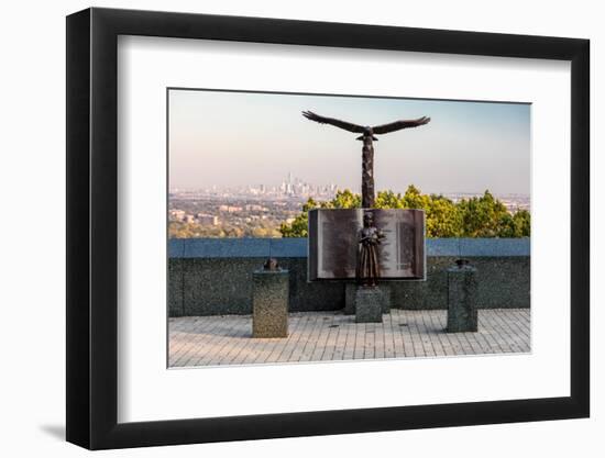 9/11 Memorial Eagle Rock Reservation in West Orange, New Jersey with view of New York City-null-Framed Photographic Print