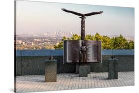 9/11 Memorial Eagle Rock Reservation in West Orange, New Jersey with view of New York City-null-Stretched Canvas