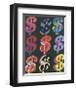 $9, 1982 (on black)-Andy Warhol-Framed Giclee Print