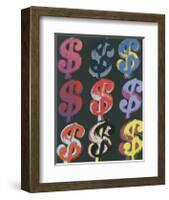 $9, 1982 (on black)-Andy Warhol-Framed Giclee Print