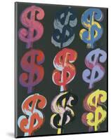 $9, 1982 (on black)-Andy Warhol-Mounted Giclee Print