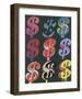 $9, 1982 (on black)-Andy Warhol-Framed Giclee Print