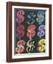 $9, 1982 (on black)-Andy Warhol-Framed Giclee Print