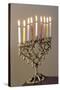 9-Branched Candelabra Used in Judaism at Hannukah-null-Stretched Canvas