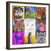 9-cats-Howie Green-Framed Giclee Print