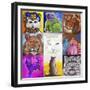 9-cats-Howie Green-Framed Giclee Print
