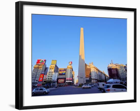 9 de Julio Avenue, Plaza de la Republica and Obelisco de Buenos Aires, City of Buenos Aires, Buenos-Karol Kozlowski-Framed Photographic Print