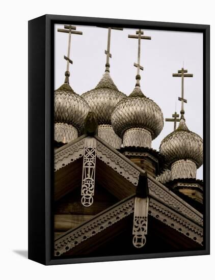 9-Domed Intercession Church, Kizhi Island, Lake Onega, Russia-Cindy Miller Hopkins-Framed Stretched Canvas