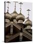 9-Domed Intercession Church, Kizhi Island, Lake Onega, Russia-Cindy Miller Hopkins-Stretched Canvas