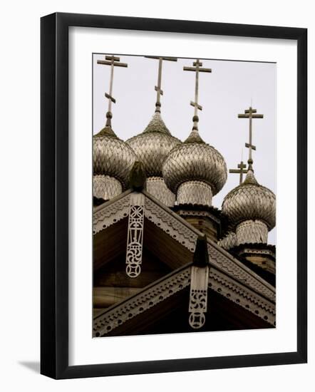 9-Domed Intercession Church, Kizhi Island, Lake Onega, Russia-Cindy Miller Hopkins-Framed Photographic Print