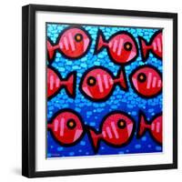 9 Happy Fish-John Nolan-Framed Premium Giclee Print