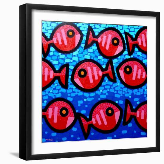 9 Happy Fish-John Nolan-Framed Premium Giclee Print