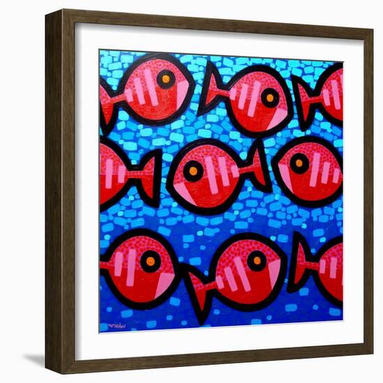 9 Happy Fish-John Nolan-Framed Giclee Print