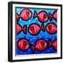 9 Happy Fish-John Nolan-Framed Giclee Print