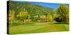 9-hole golf course in autumn at Pine Mountain Club, California-null-Stretched Canvas