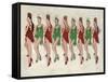 9 Ladies Dancing II-Clayton Rabo-Framed Stretched Canvas