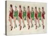 9 Ladies Dancing II-Clayton Rabo-Stretched Canvas