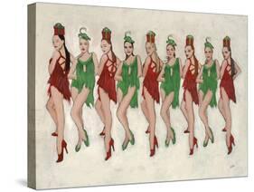 9 Ladies Dancing II-Clayton Rabo-Stretched Canvas