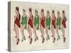 9 Ladies Dancing II-Clayton Rabo-Stretched Canvas