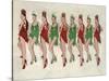 9 Ladies Dancing II-Clayton Rabo-Stretched Canvas