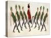 9 Ladies Dancing-Clayton Rabo-Stretched Canvas